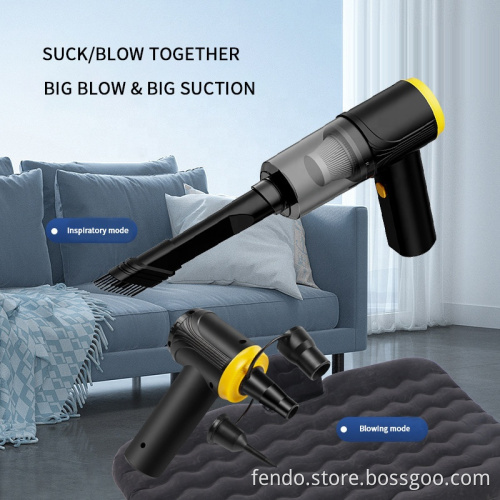 100W 4500PA High Suction 12V Mini Car Vacuum Cleaner - Wet & Dry, Portable Handheld